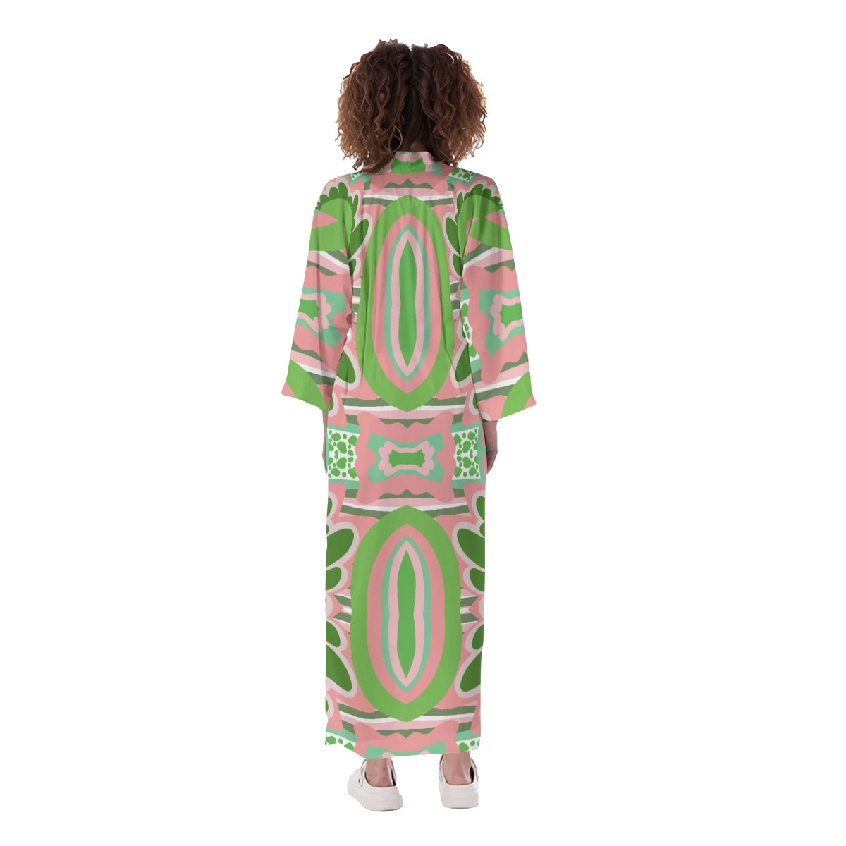 Amara Design- Long Satin Kimono Robe