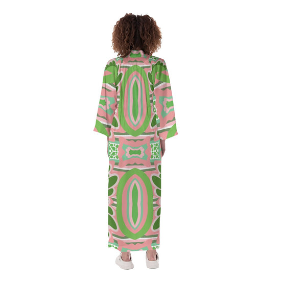 Amara Design- Long Satin Kimono Robe