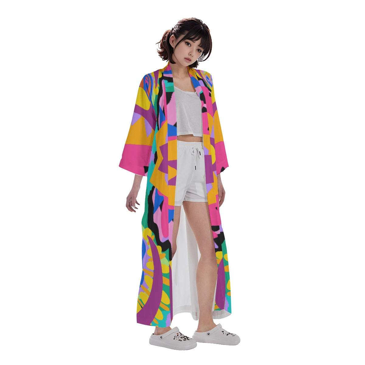 Marjani Design- Long Satin Kimono Robe