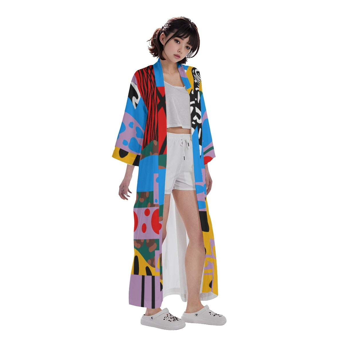 Makena Design- Long Satin Kimono Robe