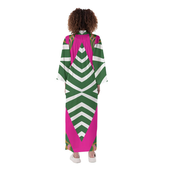 Abeni-  Long Satin Kimono Robe