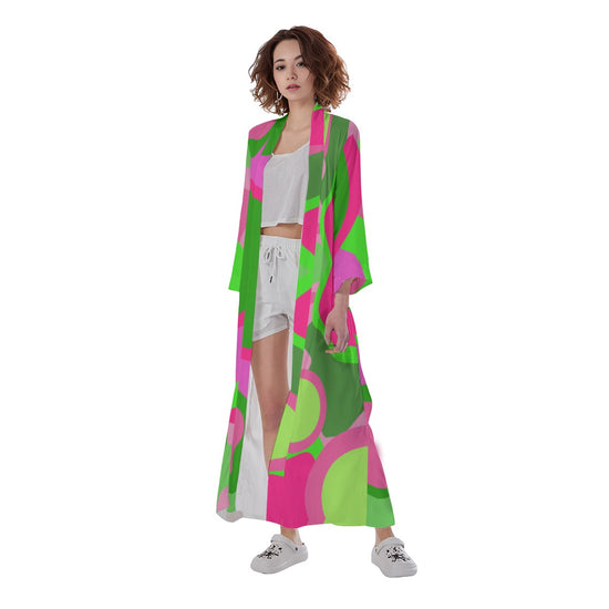 Ayoka Design- Long Satin Kimono Robe