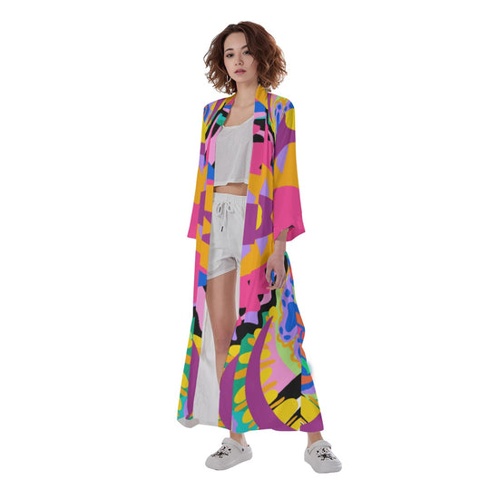 Marjani Design- Long Satin Kimono Robe
