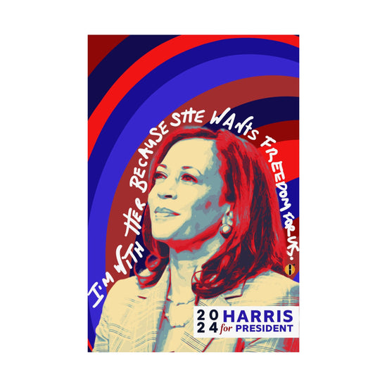 Harris for President- Freedom for Us (Matte Vertical Poster)