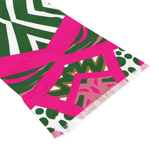 Pink Wild Lines Design- Light Scarf