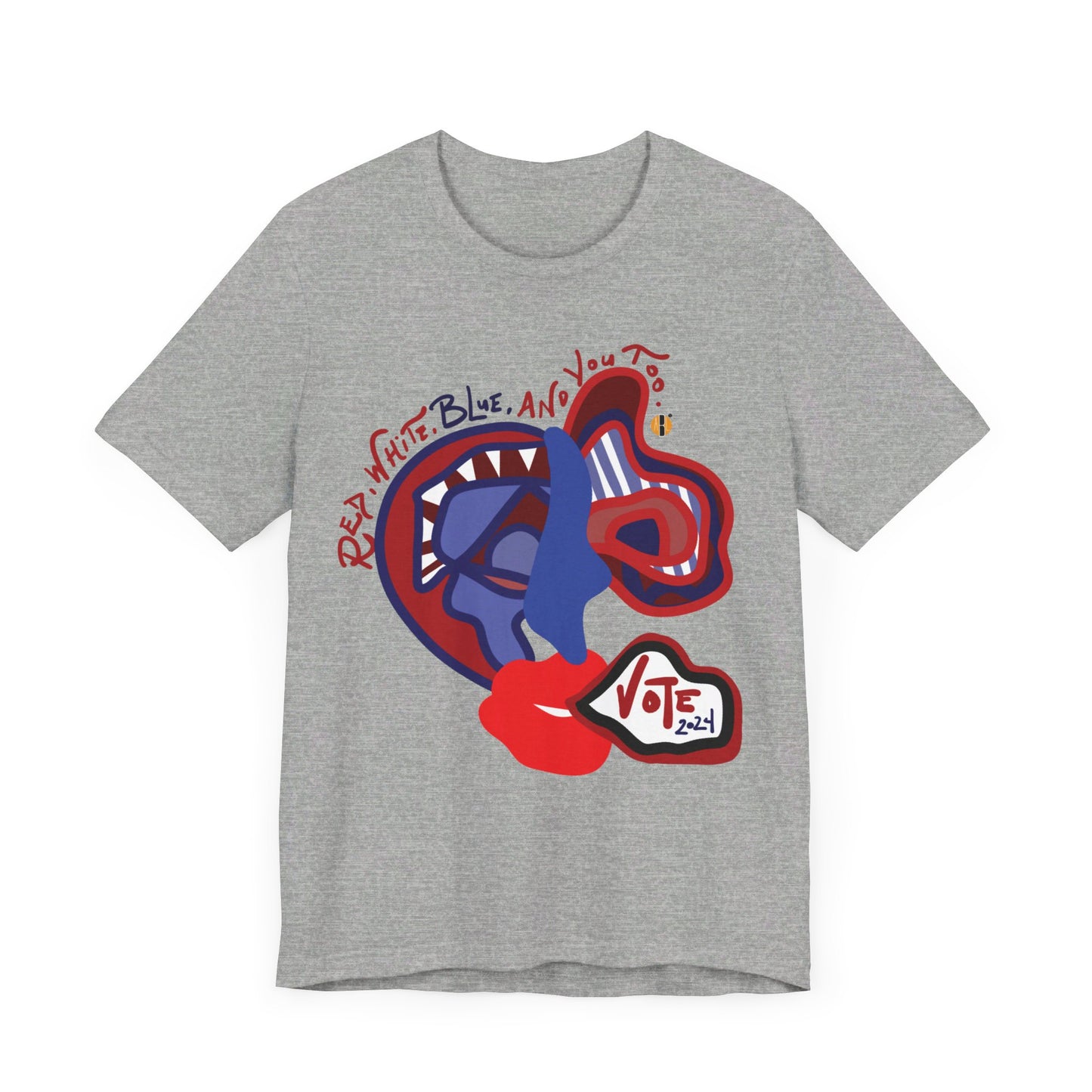 ABL VOTE Face (D2)- Unisex Jersey Short Sleeve Tee