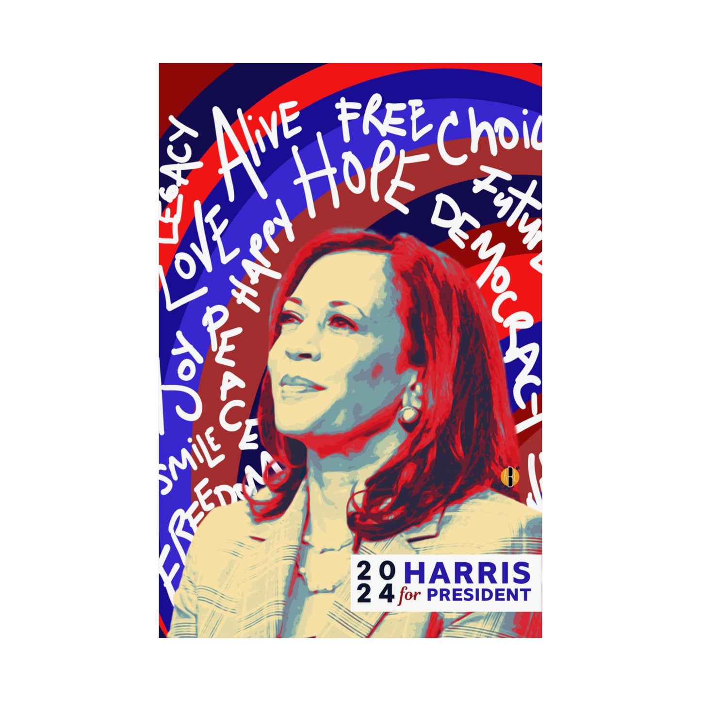 Harris for President- All Things for Us (Matte Vertical Poster)