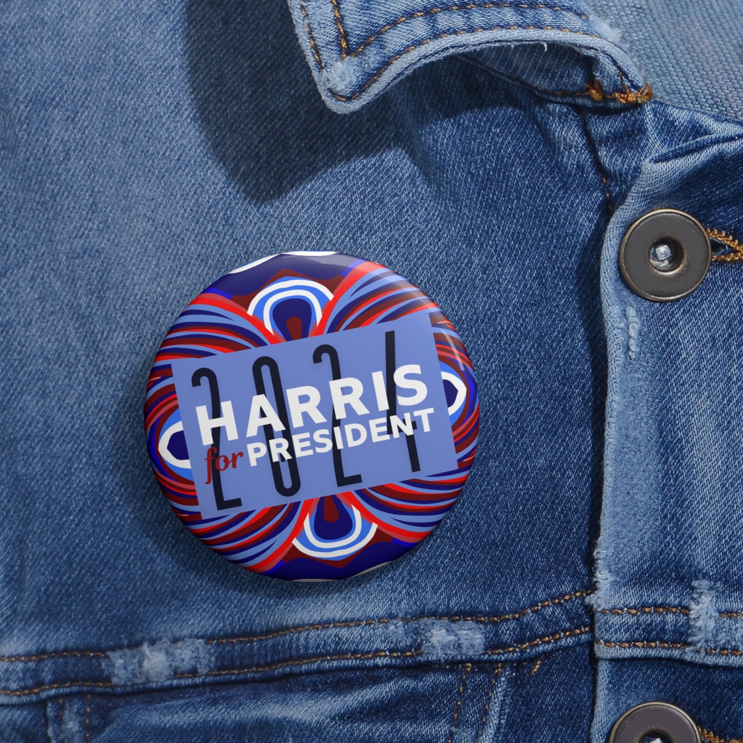 Harris for President (Blue 2024)  Pin Buttons