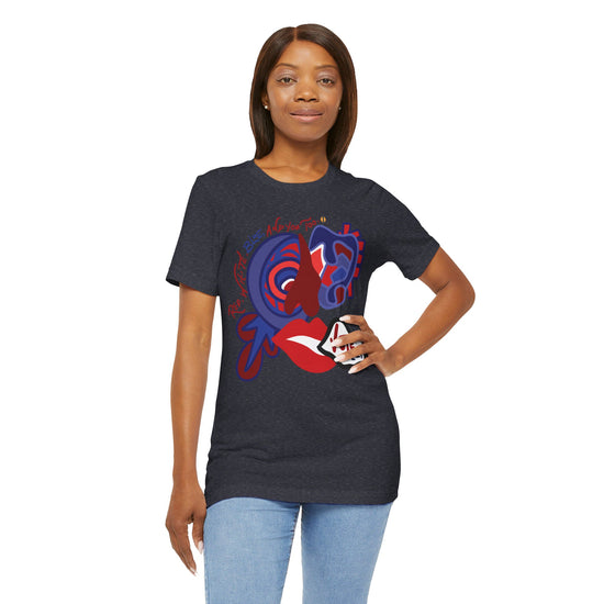 ABL VOTE Face (D3)- Unisex Jersey Short Sleeve Tee