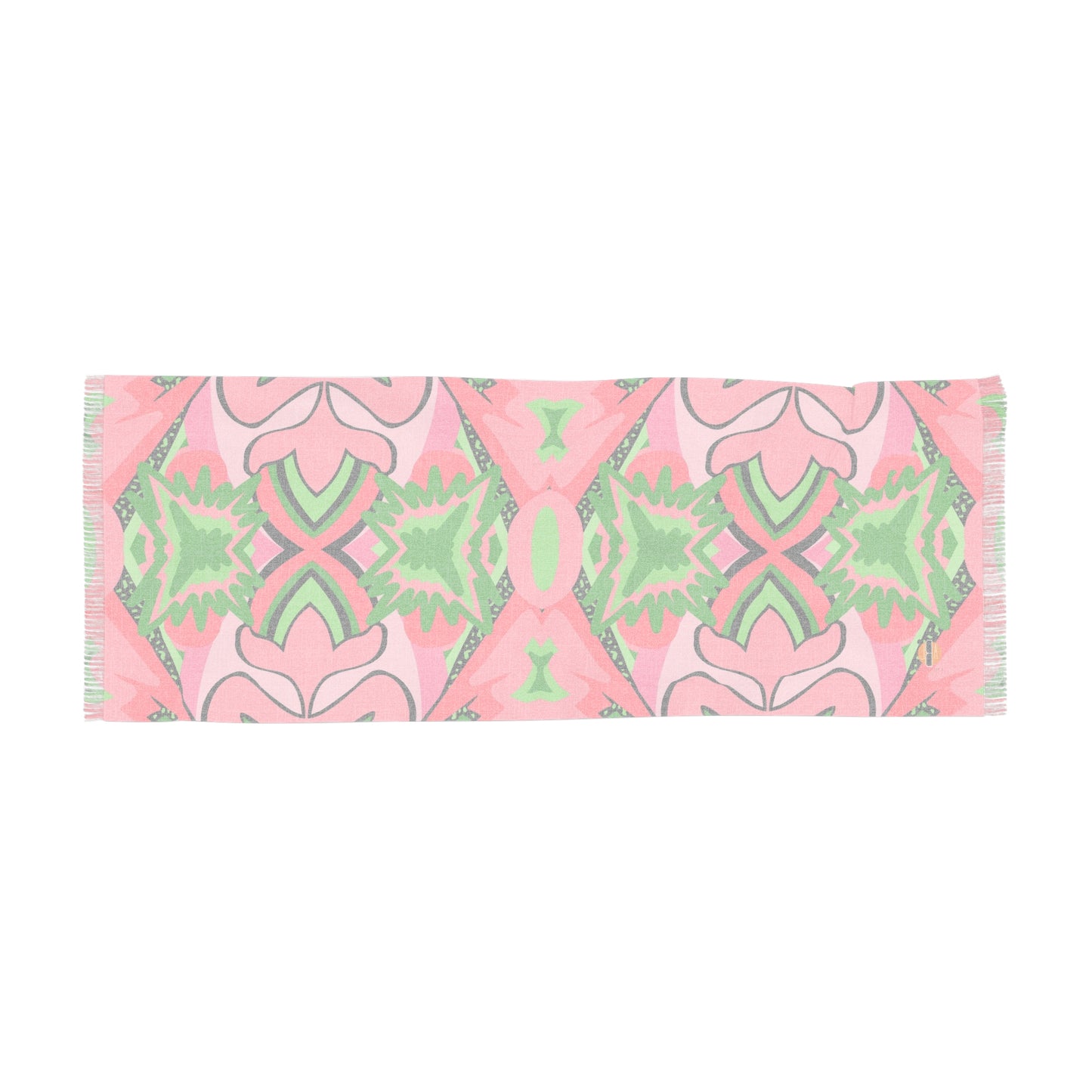 Pink & Green Clovers Delight- Light Scarf