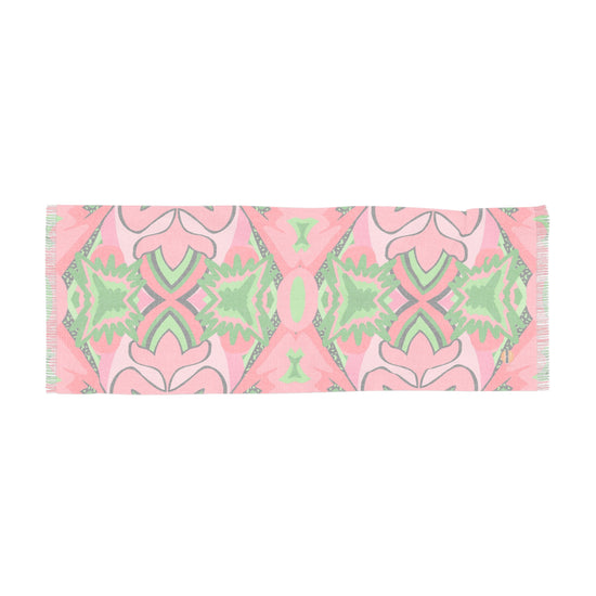 Pink & Green Clovers Delight- Light Scarf