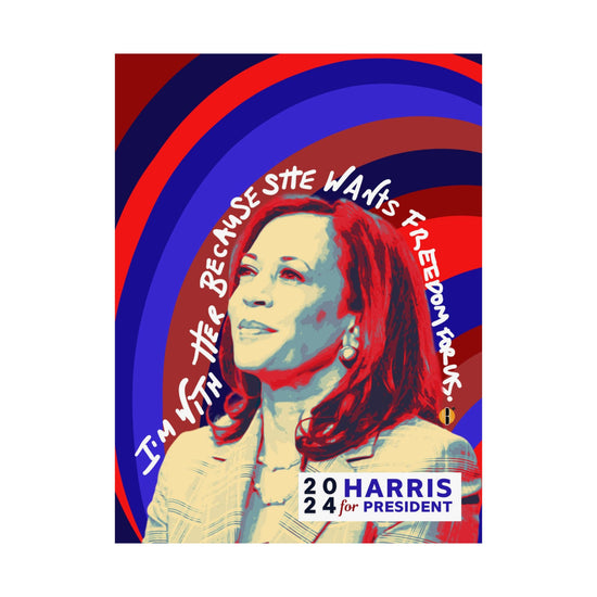 Harris for President- Freedom for Us (Matte Vertical Poster)