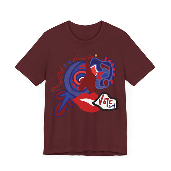 ABL VOTE Face (D3)- Unisex Jersey Short Sleeve Tee