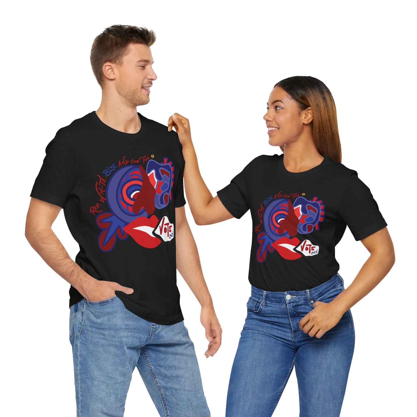 ABL VOTE Face (D3)- Unisex Jersey Short Sleeve Tee