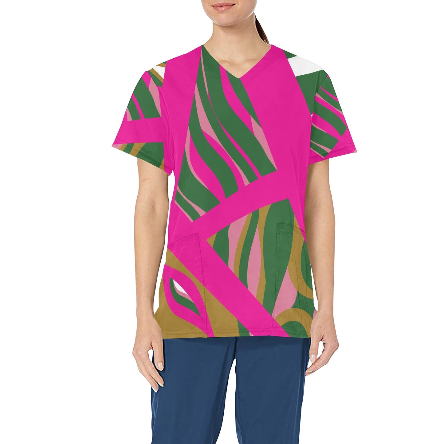 EXCLUSIVE SARC CLUSTER IV (ONLY)** V-NECK SCRUB SHIRT