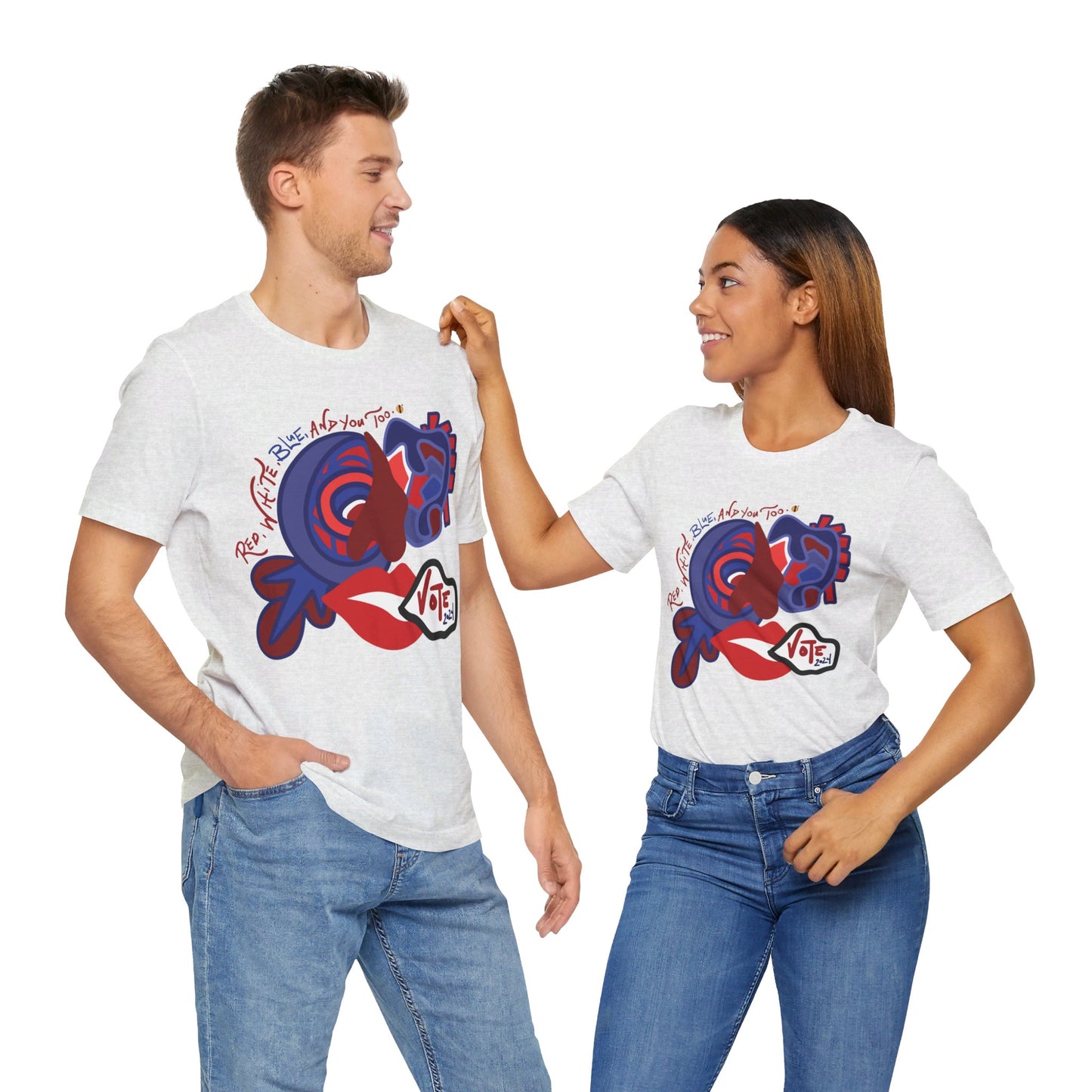 ABL VOTE Face (D3)- Unisex Jersey Short Sleeve Tee