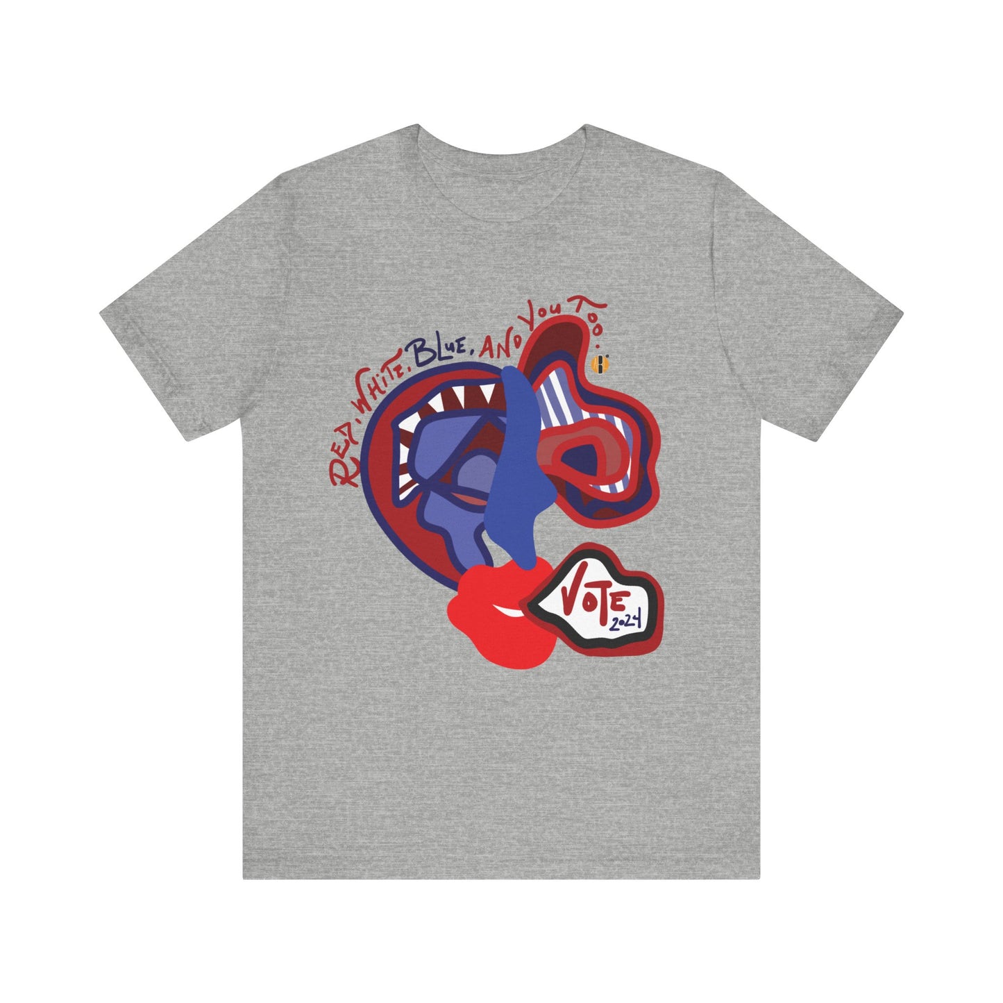 ABL VOTE Face (D2)- Unisex Jersey Short Sleeve Tee