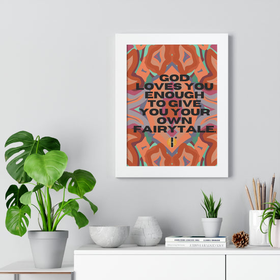 ABL Inspirational Framed Vertical Poster: " God loves..."