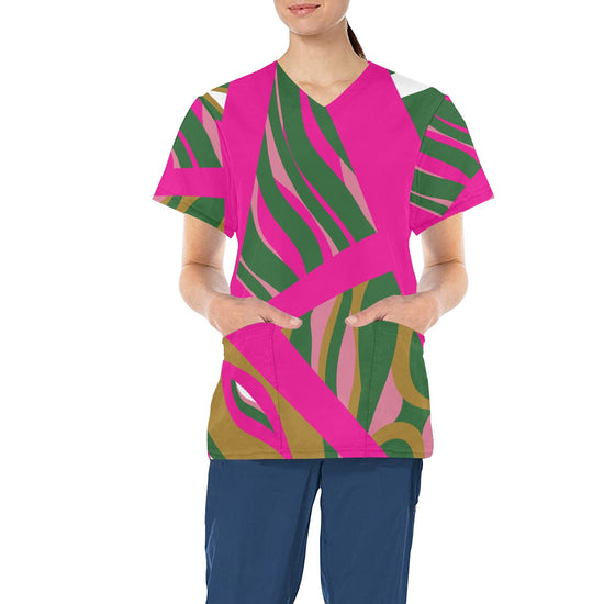 EXCLUSIVE SARC CLUSTER IV (ONLY)** V-NECK SCRUB SHIRT