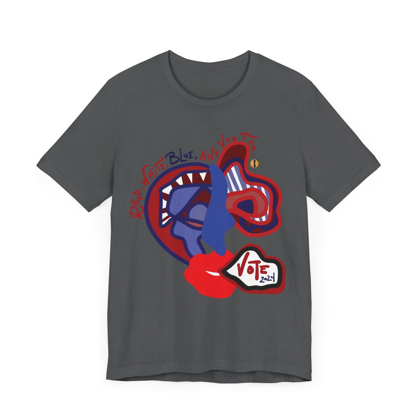 ABL VOTE Face (D2)- Unisex Jersey Short Sleeve Tee