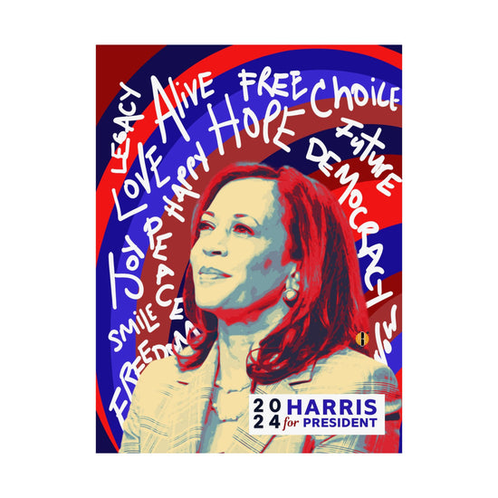 Harris for President- All Things for Us (Matte Vertical Poster)