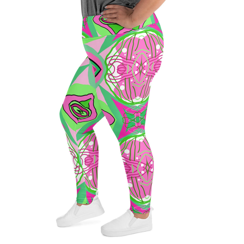 Pink Flow- Plus Size Leggings