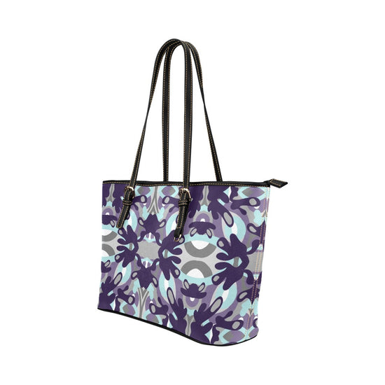 Purple Lava (Faux)Leather Tote Bag/Large (ERG BHM Special Collection)